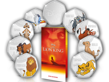 „Der König der Löwen“ – der 8er-Komplett-Satz vollversilberter und farbveredelter Gedenkprägungen!